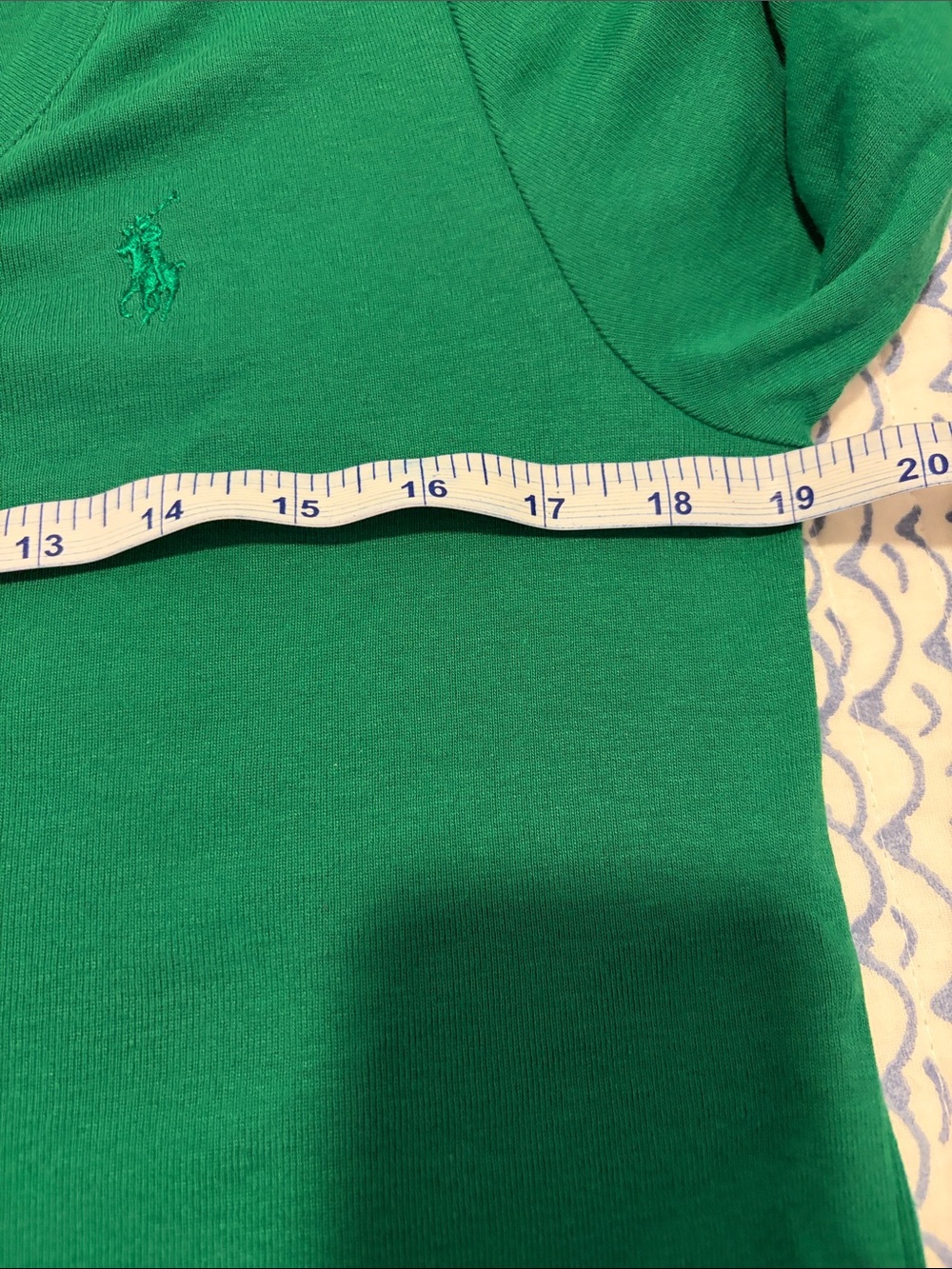 Ralph Lauren Sport V-Neck Tee in Bright Green - Picture 6 of 6
